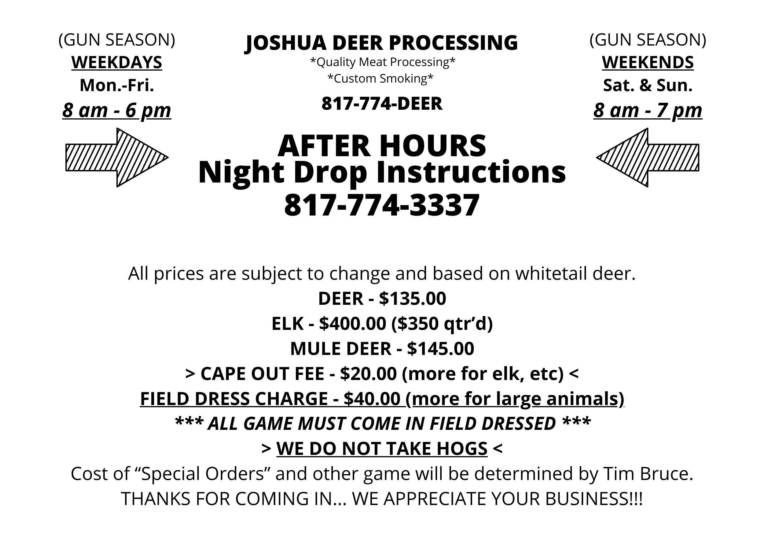 Joshua Deer 2025-2026 prices